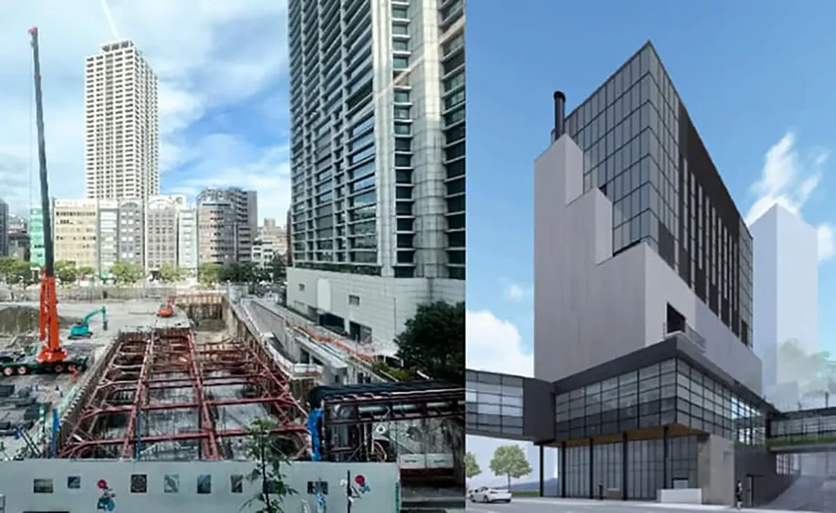 （仮称）連絡ロビー・エネルギー施設（整備中・パース）